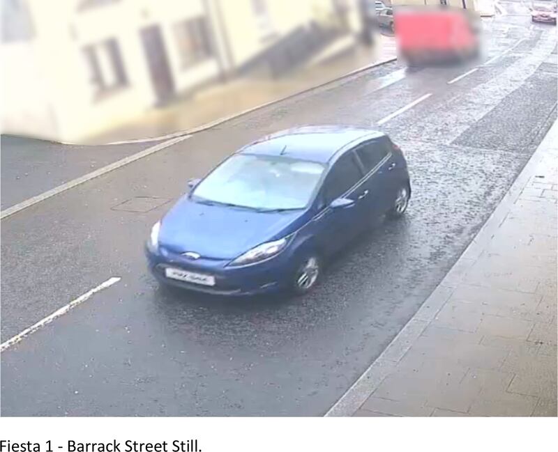 A Ford Fiesta that police believe was used in the attempted murder of PSNI Det Chief Insp John Caldwell. Photograph: PSNI/PA Wire