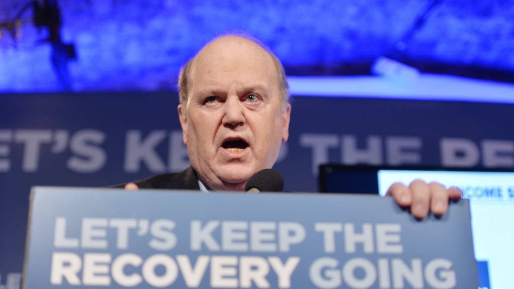 Minister for Finance  Michael Noonan during the general election campaign. Photograph: Alan Betson