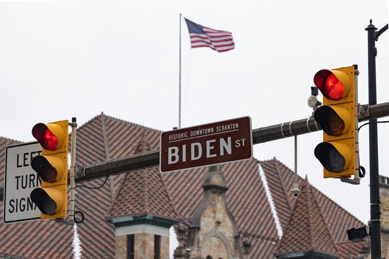Edward Blewitt settled in Scranton, Pennsylvania, which is also Joe Biden’s hometown. Photograph: Hannah Beier/Bloomberg via Getty Images