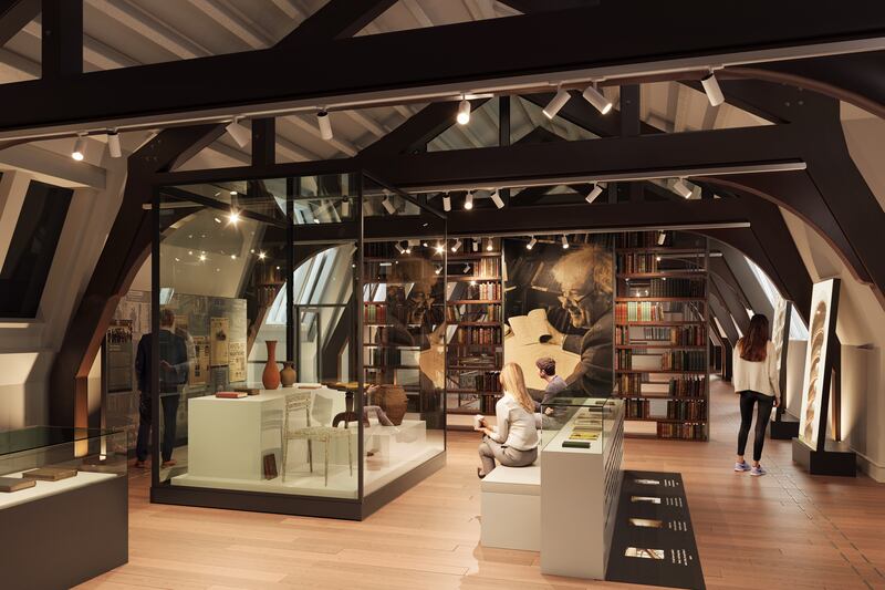 Exhibition space in planned extension at National Library of Ireland. Image: NLI/Digital Dimension
