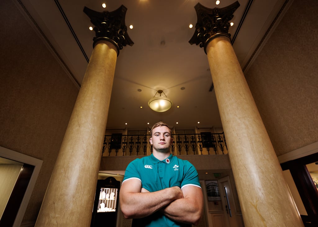 Gavin Coombes, who is 6ft 6in, says Ireland's match against Georgia on Saturday is 'huge'. Photograph: Ben Brady/Inpho