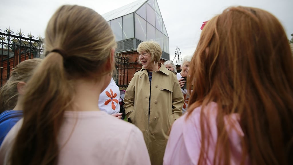 Sabina Higgins at the FirstLight ‘Mile in Memory Walk’ in St Anne’s Park, Dublin. Photograph: Nick Bradshaw