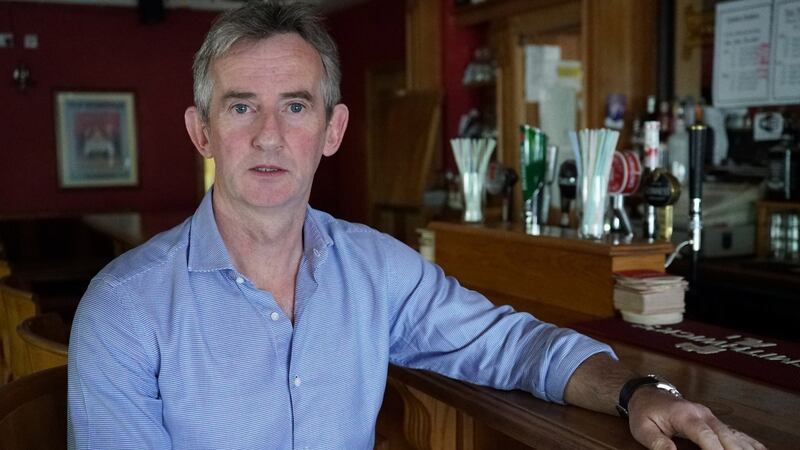 Ronnie McBride of McBride’s pub in Castlefin, Co Donegal. Photograph: Enda O’Dowd