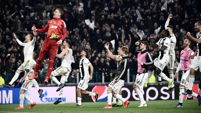 Juventus players celebrate their victory. Photo: Marco Bertorello/Getty Images