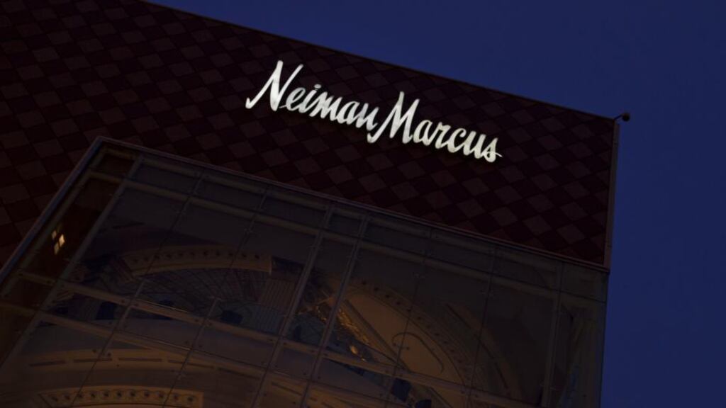 Neiman Marcus signage is displayed on the facade of a store in San Francisco. Photo: Bloomberg