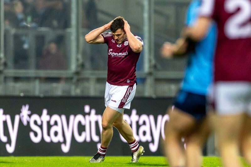When Galway's Damien Comer is on the pitch, they know they have a leader who will do anything to get on the ball and force a score. Photograph: Morgan Treacy/Inpho