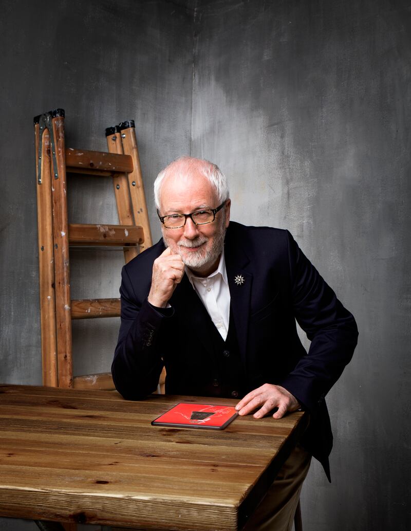 Designer Peter O'Brien wearing his diamond star pin.
Photograph: Barry McCall