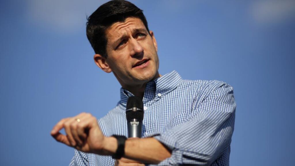 You can get a sense of the ideology at work in some of the documents produced by House Republicans under the leadership of Paul Ryan. Photograph: Aaron Bernstein/Reuters