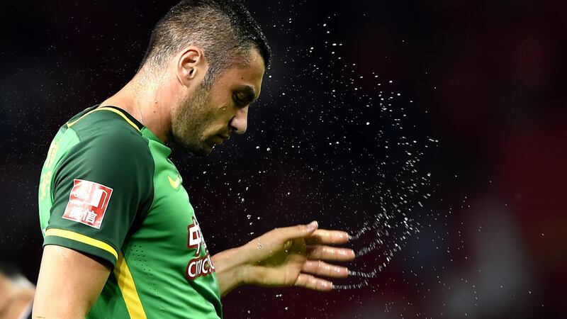 Burak Yilmaz: the passionate Turkish striker is a firm fans’ favourite at Beijing Guoan. Photograph: Getty Images