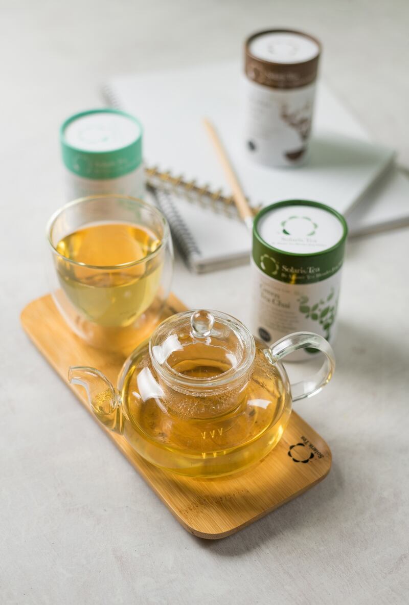 Solaris Botanicals home office tea set