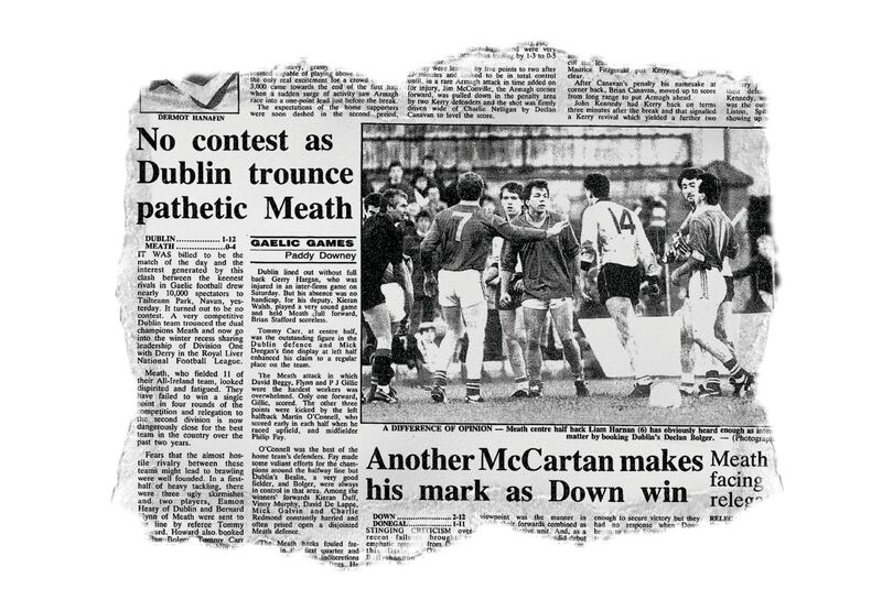 Coverage of Dublin's big victory in 1988 did not go easy on Meath.