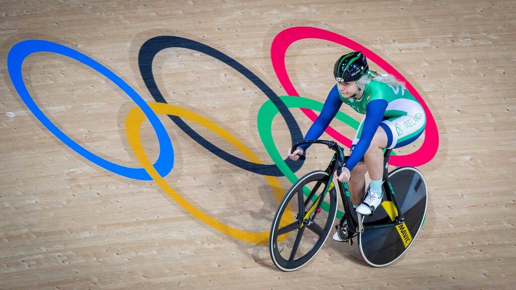 Ireland’s Shannon McCurley at the Rio Olympic Velodrome during Thursday’s practice day. Photograph: Morgan Treacy/Inpho