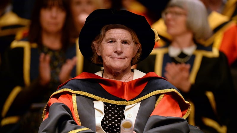 Sr Stanislaus Kennedy, who was conferred with an honorary doctorate at DCU. Photograph: Dara Mac Dónaill