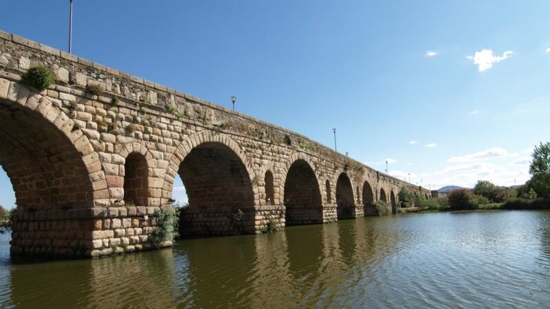 Extremadura: the Puente Romano, or Roman Bridge, over the River Guadiana at Mérida. Photograph: E+/Getty