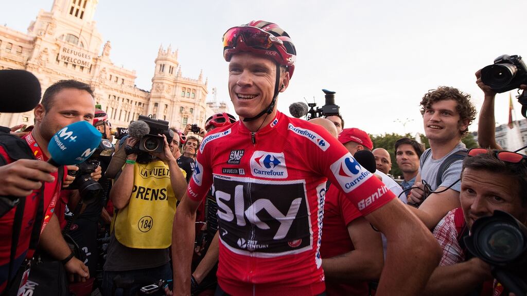 Chris Froome could face a ban after returning adverse results from a drugs test on September 20th. Photograph: Denis Doyle/Getty