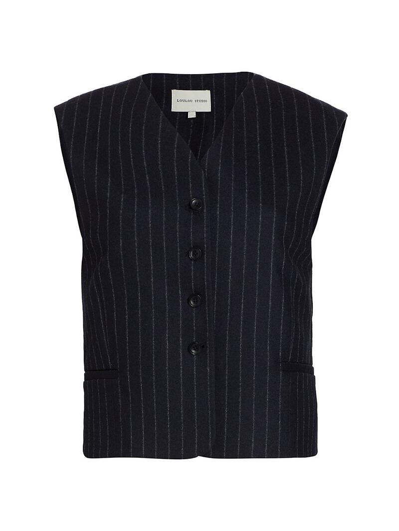 Pinstripe vest, €295, Loulou Studio