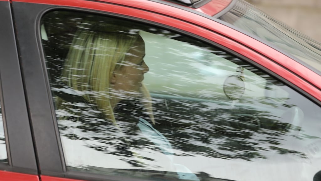 Lyndsey Morgan pictured leaving the Four Courts: She claimed in court that she asked an NRA representative if it was possible that someone had “cloned” her car registration number and “put it on the exact same type of car”. Photograph: Collins Courts