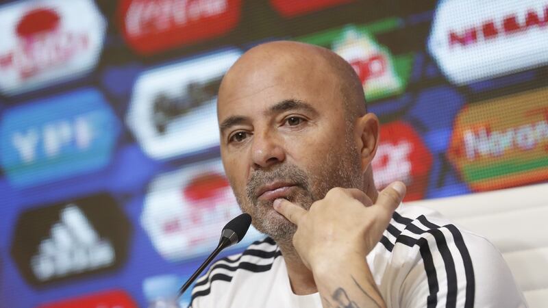 Argentina manager Jorge Sampaoli has a wealth of attacking options. Photograph: David Fernandez/EPA