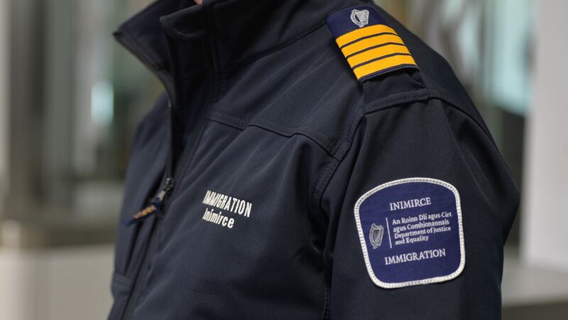 INIMIRCE immigration and border control officials at Dublin Airport. Photograph: Alan Betson