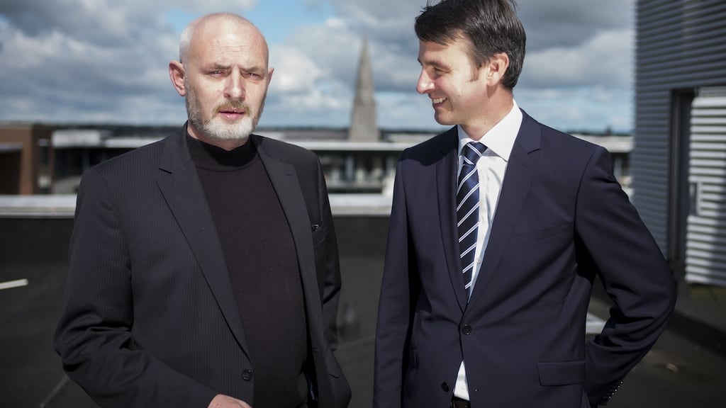 Eugene Smyth, investment manager with Dublin BIC, which manages the AIB Seed Capital Fund, and Paul Glynn, chief executive of Davra Networks