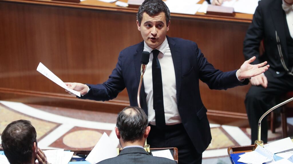 French budget minister Gérald Darmanin: police are studying an exchange of text messages which indicate that Sophie Spatz pleaded with him to write the promised letter. Photograph: Jacques Demarthon/AFP/Getty