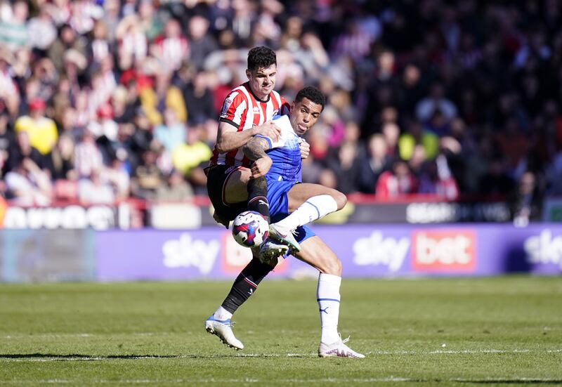 John Egan will have his hands full in Sheffield United's FA Cup semi-final against Manchester City at Wembley on Saturday. Photograph: Danny Lawson/PA Wire