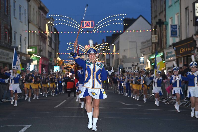 Bands marching during the Love for the Roses parade in Tralee. Photograph: Domnick Walsh/Eye Focus