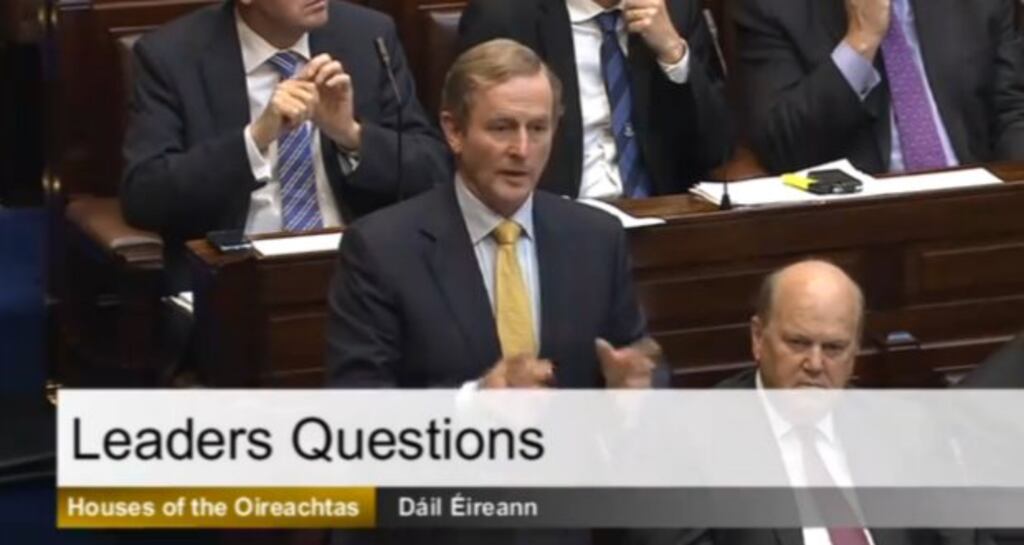 File image of Taoiseach Enda Kenny in the Dáil