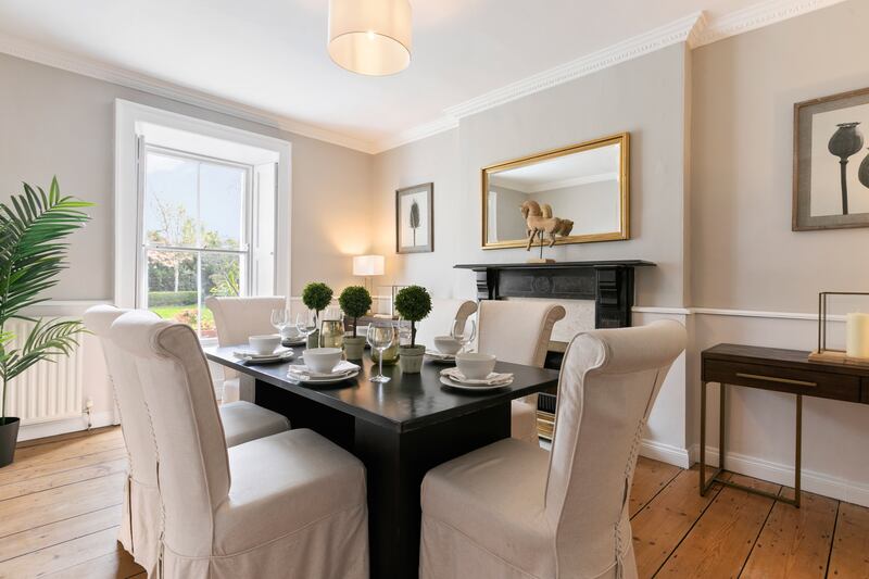 The fourth bedroom is set out as a dining room