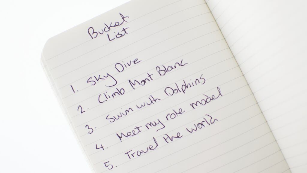 “Some of the happiest moments of my life have happened sitting on a Tuesday evening with a tray on my lap in front of the telly. Bucket lists are too much pressure.”