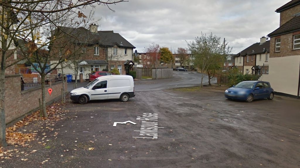 Marie Conlon’s body was found by PSNI officers at her home at Larkspur Rise (general view above) in west Belfast after concerns were raised about her whereabouts. File photograph: Google Street View
