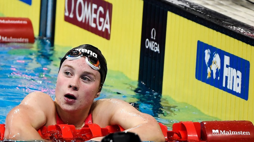 Ireland’s Ellen Walshe after winning a silver medal at the World Short Course Championships. Photo: Andrea Staccioli/Inpho