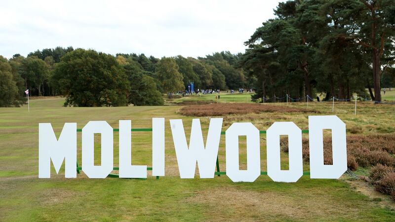 The MoliWood sign at Walton Heath. Photo: Andrew Redington/Getty Images