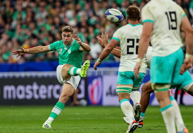 Munster's Jack Crowley came on for Johnny Sexton during Ireland's Pool B win over South Africa. Photograph: Dan Sheridan/Inpho