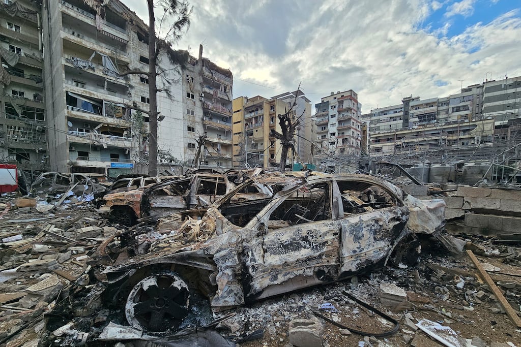 Beirut's southern suburb of Haret Hreik on November 27th which was targeted by Israeli strikes hours before a Hezbollah-Israel ceasefire took effect. Photograph: AFP