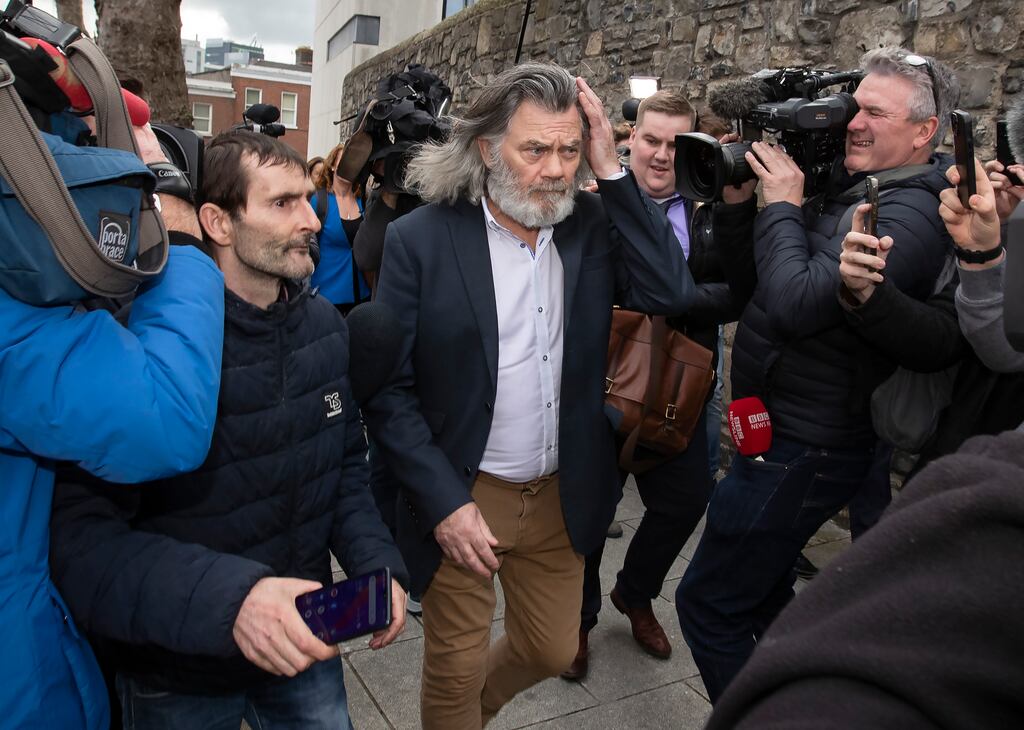 Gerard Hutch walks free from court: The Garda inquiry began a week after a Gsoc investigator informed his colleagues he had attended a party held for Hutch to celebrate Hutch’s acquittal for the murder of David Byrne. Photograph: Colin Keegan/Collins Dublin