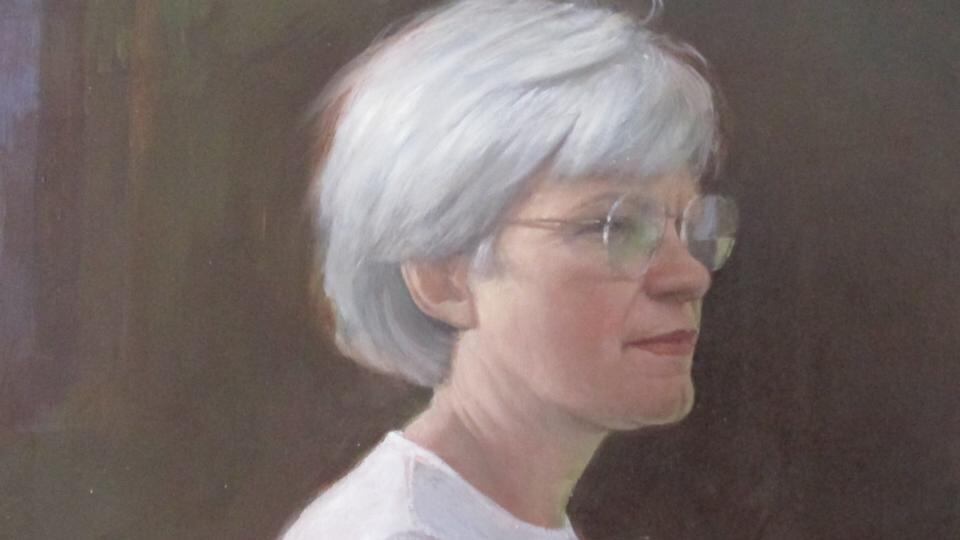 Ballinglen Arts Foundation: the centre’s founder Margo Dolan in a detail of a portrait by Randall Exon