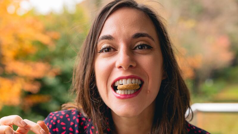 Katerina Kazantza, founder of Katerina’s Pantry, which produces additive-free crackers in two flavours: olive oil and sweet and smoked paprika