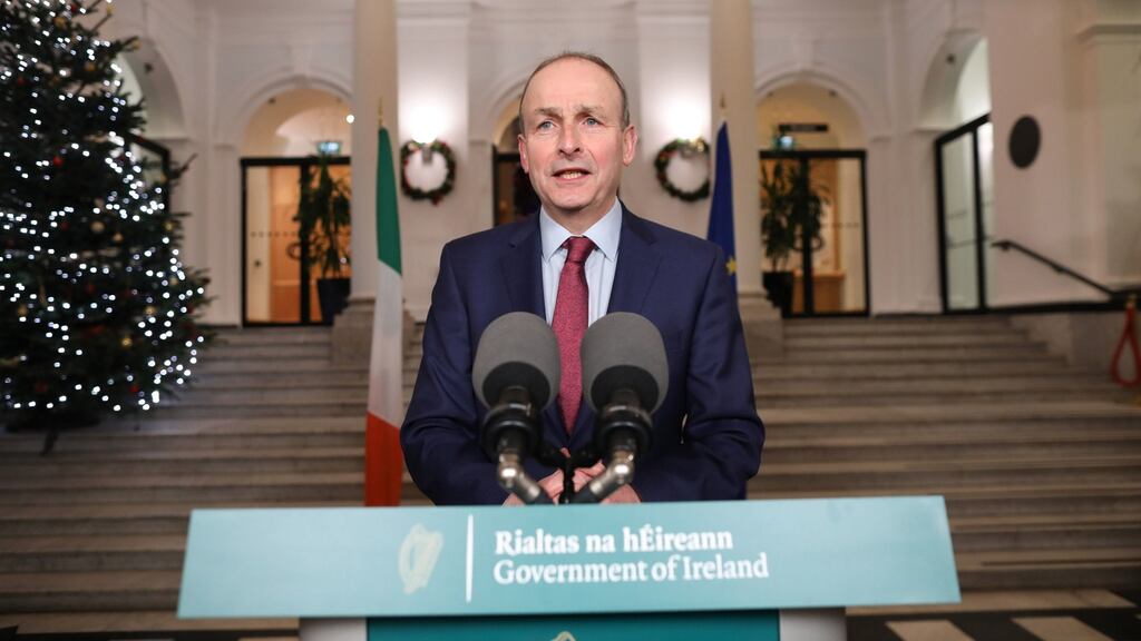 Taoiseach Micheál Martin said the unvaccinated have a disproportionate impact on our health services, on our ICU bed. Photograph: Julien Behal/PA Wire