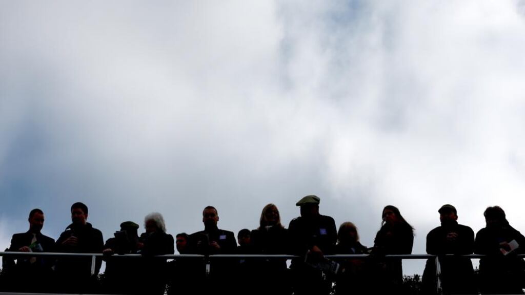 Racegoers during Champion Day at Cheltenham racecourse. Photograph: David Davies/PA Wire