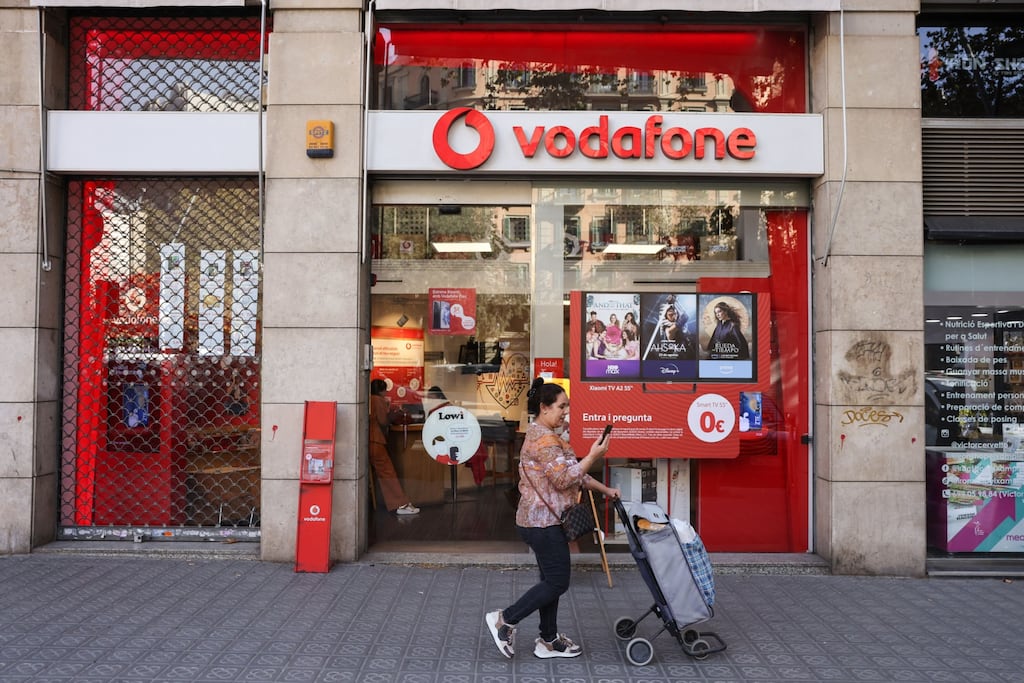 Vodafone is retrenching after years of expansion. Photograph: Angel Garcia/Bloomberg