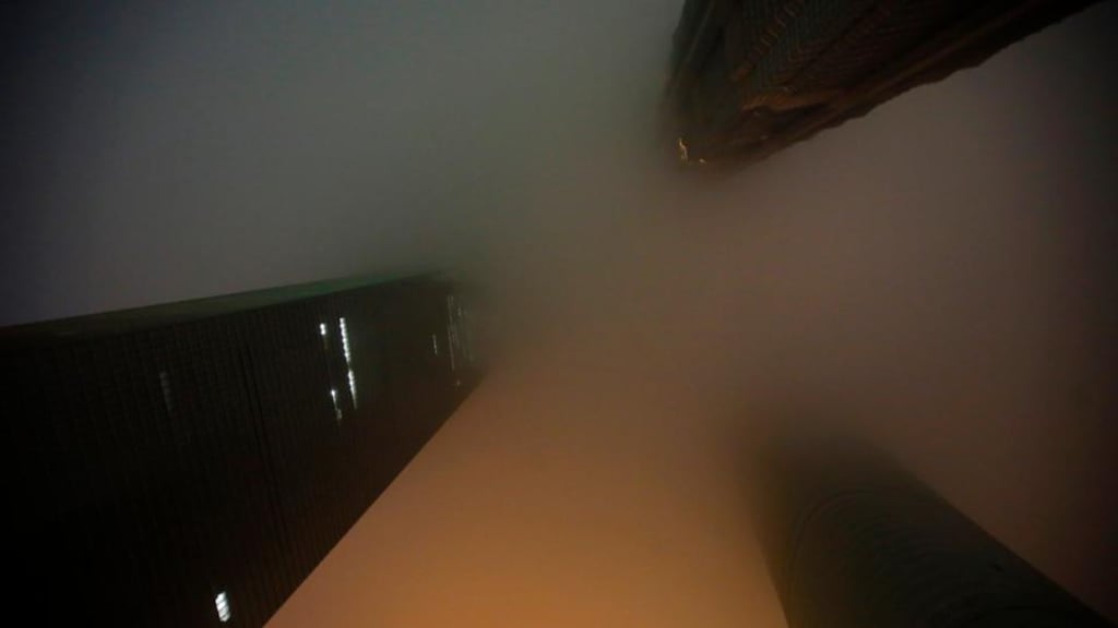 Shanghai’s skyscrapers Shanghai World Financial Center (L), Shanghai Tower (R) and Jin Mao Tower (top) are seen at the financial district of Pudong during Earth Hour in Shanghai today. Photograph: Carlos Barria /Reuters