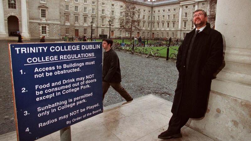 Trinity College Dublin, 2000: Joe Duffy, the first in his family to do the Leaving Cert, went to the university after a few years working as a “jumped-up messenger boy” for an advertising agency. Photograph: Dara Mac Dónaill
