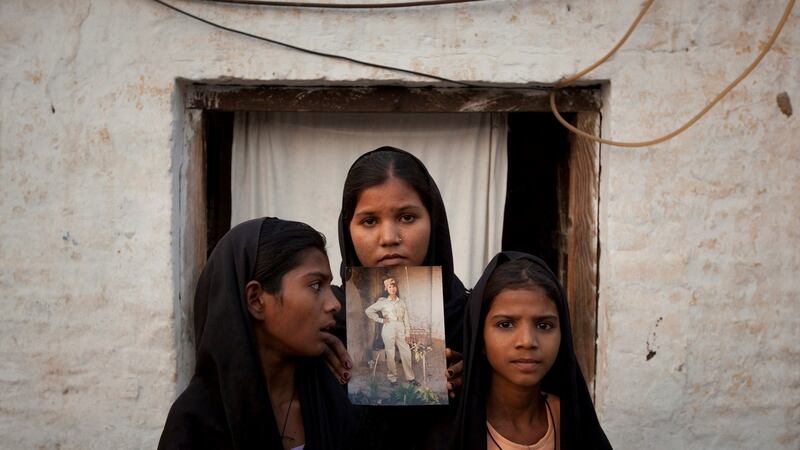 Daughters of Pakistani Christian Asia Bibi: When their mother was released, riots ensued and she is in fear of being murdered. Photograph: Adrees Latif