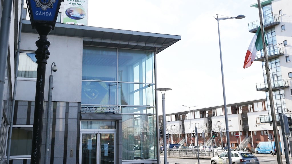 Flag at half mast after the death of a senior detective at Ballymun Garda station: Photograph: Stephen Collins/Collins Photos