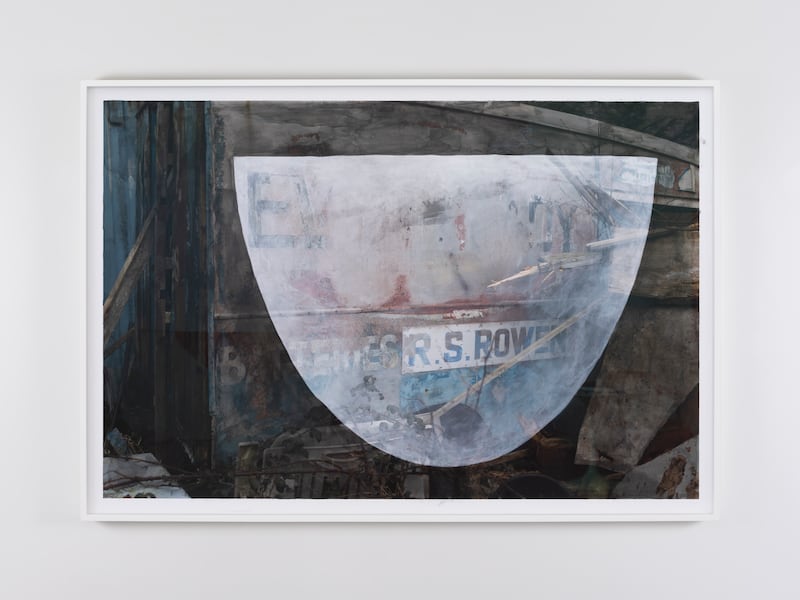 Guggi, Robbie and Me 1, 2023, mixed media on paper, 85 x 125cm on frame