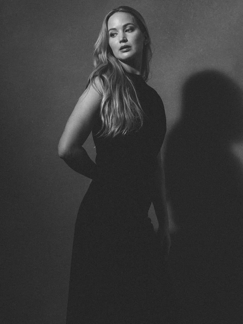 Jennifer Lawrence: 'I’m so happy I didn’t freak out and cancel the wedding and run away.' Photograph: Robbie Lawrence/New York Times