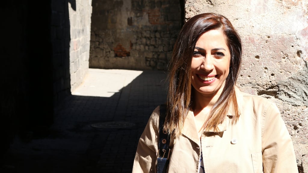 Kurdish activist Nurcan Baysal was presented with the 2018 Global Laureate award by the Front Line Defenders organisation on Friday. Photograph: Front Line Defenders.