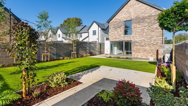 Rear garden of 1 Rockville Square; a detached four bedroom 227sq m property is seeking € 895,000 through DNG