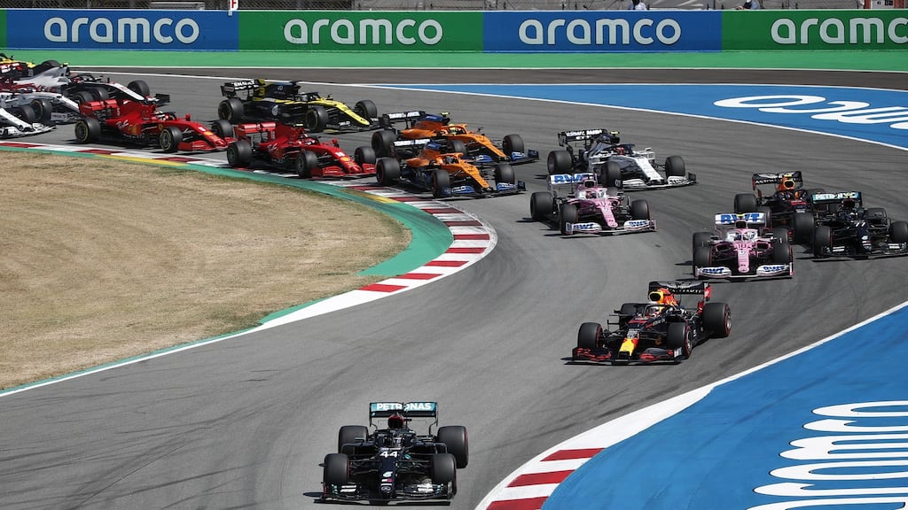 Formula One’s primary revenues are derived mostly from race promotion fees, broadcasting deals and advertising and sponsorship. Photograph: EPA/Emilio Morenatti/Pool